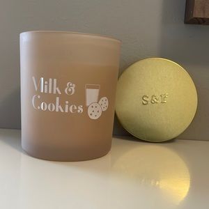 SUMMER & ROSE Milk & Cookies Scented Candle Delicious Scent for Home